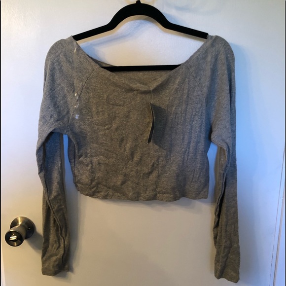 NWT Gray Target Crop Top - Picture 1 of 3